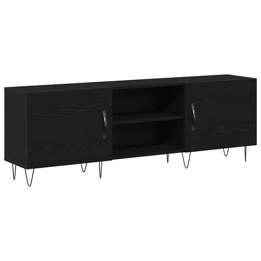 TV Cabinet Black oak 150 x 30 x 50 cm Engineered wood